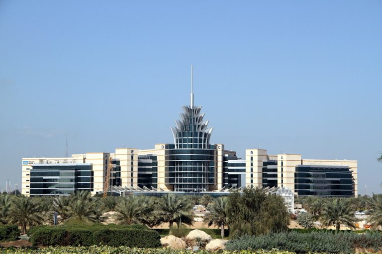 Dubai government authority building representing RTA driver licensing