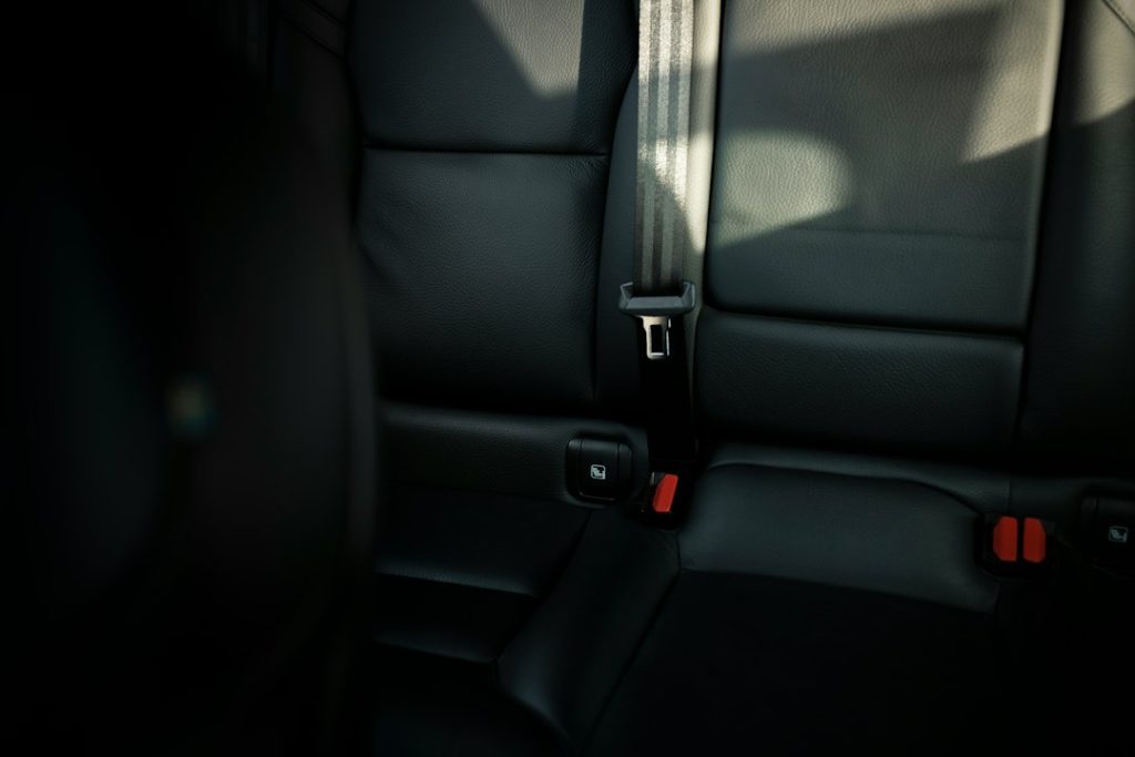 Back seats of a car, representing a safe and comfortable school run vehicle in Dubai